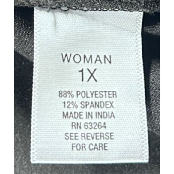 Roz & Ali Off the Shoulder Blouse Women's Size 1X With Pearl Embellished Sleeves - Picture 8 of 8